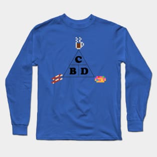 CBD Coffee Bacon Donut Trinity Long Sleeve T-Shirt